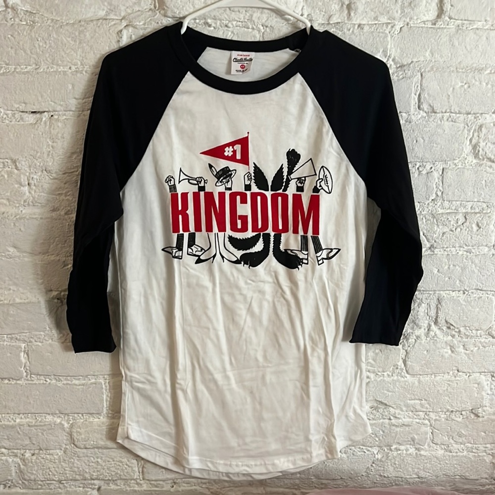 NWOT Chiefs Kingdom Charlie Hustle 3/4 Sleeve Tee